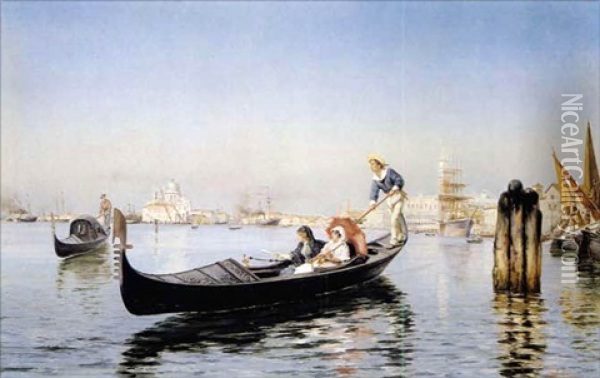 The Grand Canal Oil Painting - Pietro Gabrini