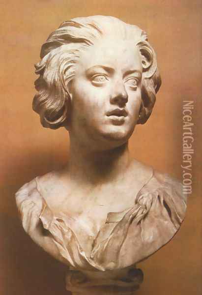 Bust of Constanza Bonarelli Oil Painting - Gian Lorenzo Bernini