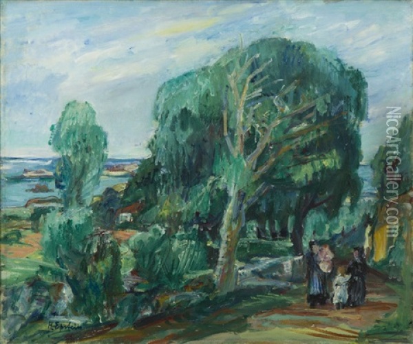 Landscape From Bretagne Oil Painting - Henri Epstein