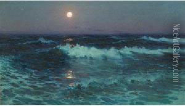 Moonlight Oil Painting - Lionel Walden