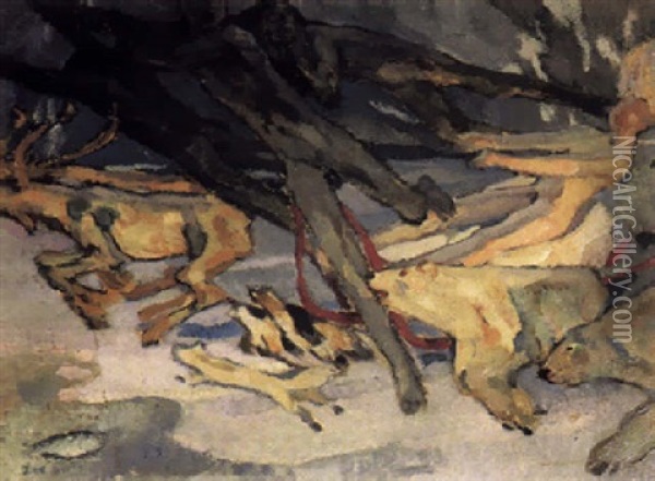 Die Eiskongin Oil Painting - Leo Putz