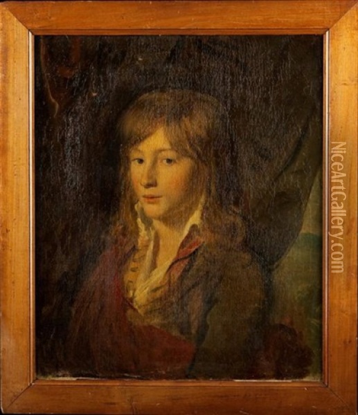 Portrait De Jeune Homme Oil Painting - Jacques-Louis David
