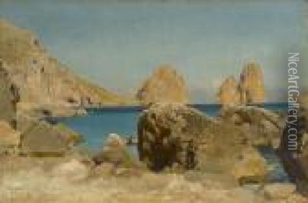 Rocks Of The Sirens, Capri Oil Painting - Frederick Leighton