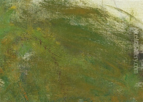 Etude De Nympheas, Vibrations Sur Le Bassin (fragment) Oil Painting - Claude Monet