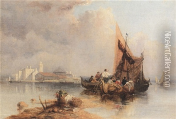 Murano Italy Oil Painting - Richard Parkes Bonington