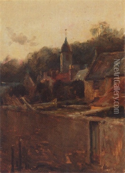 Evening At Culross Oil Painting - Hector Chalmers