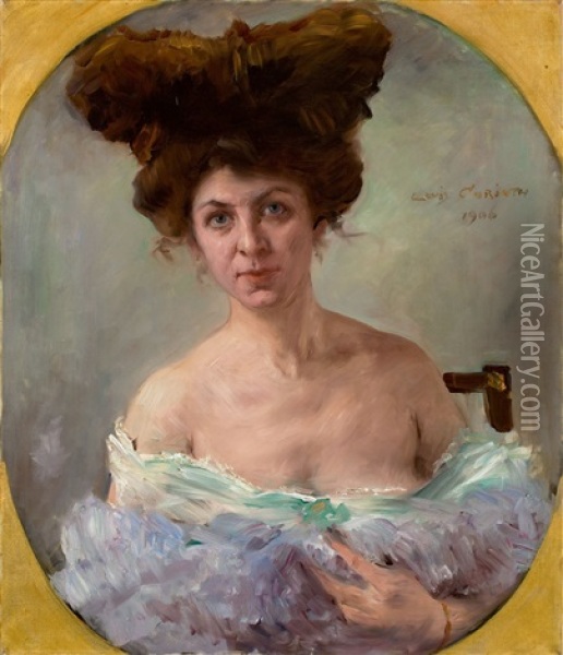 Damenportrait Oil Painting - Lovis Corinth