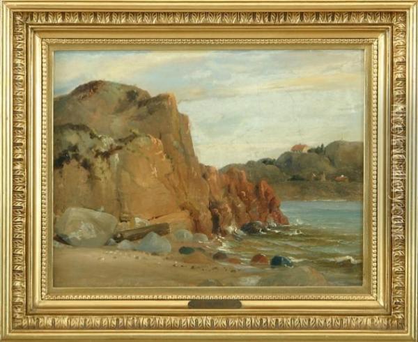 Rocky Coast Oil Painting - Vilhelm Melbye