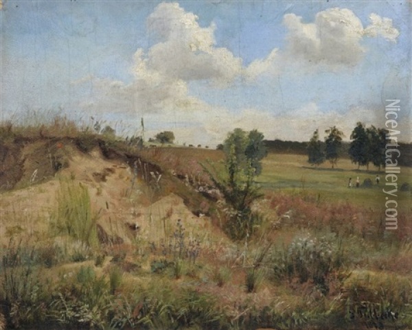 Bei Neustrelitz In Mecklenburg Oil Painting - Paul Wilhelm Tuebbecke