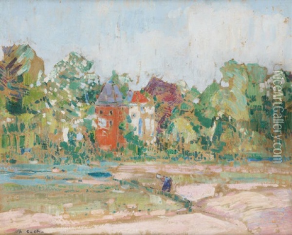 Vue Du Vieux Uccle (fauvisme) Oil Painting - Philibert Cockx