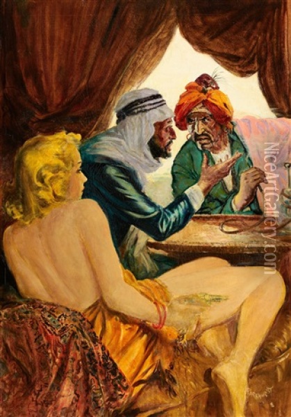 Spicy Adventure Stories, Pulp Cover Oil Painting - Harry Landon Parkhurst