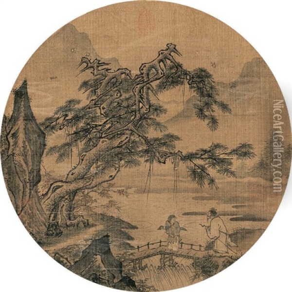 Landscape And Figure Oil Painting -  Xia Gui