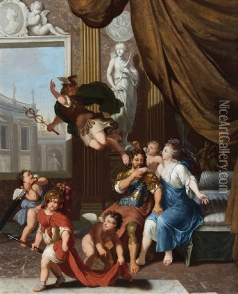 Allegorical Scene With Jupiter And Mercurius Oil Painting - Gerard de Lairesse