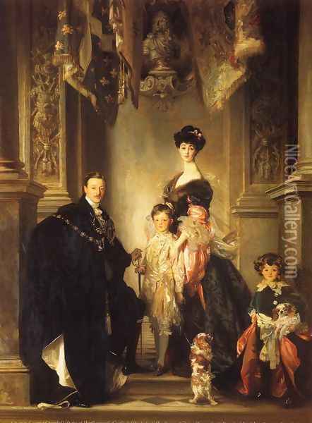 The Marlborough Family Oil Painting - John Singer Sargent