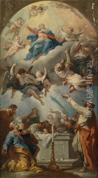 Die Himmelfahrt Mariens Oil Painting - Sebastiano Ricci