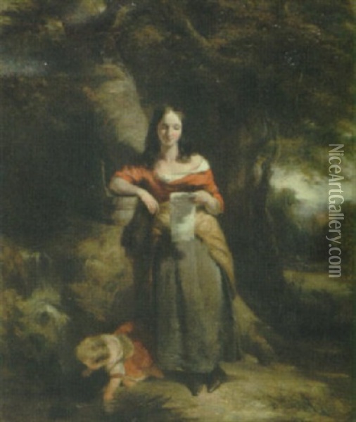 The Love Letter Oil Painting - Thomas Falcon Marshall