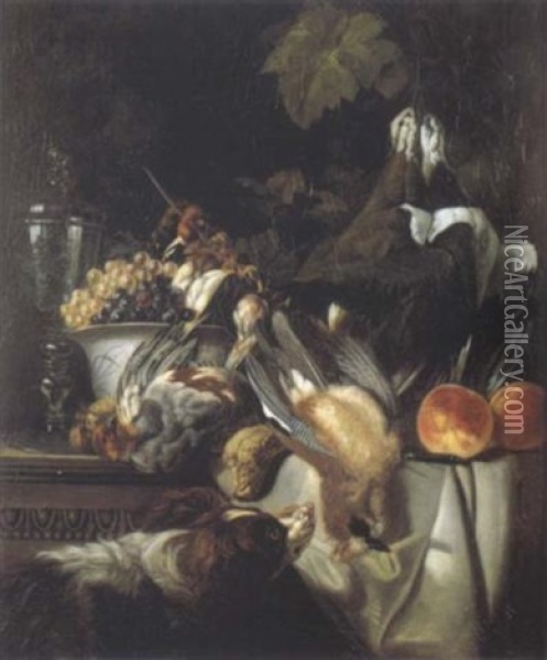 Nature Morte Aux Pieces De Gibier Oil Painting - Claude Francois Desportes