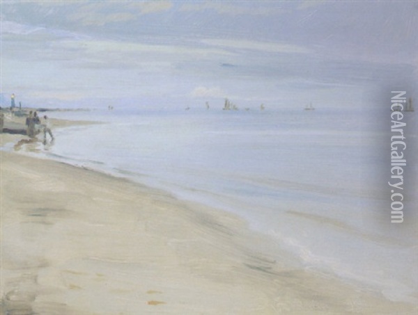 Skagen Strand Oil Painting - Peder Severin Kroyer