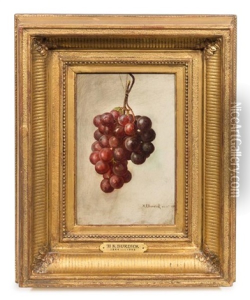 Grapes, 1869 Oil Painting - Horace Robbins Burdick