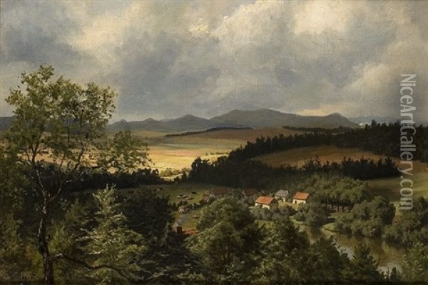 Gehoft Im Vorgebirge Oil Painting - Wilhelm Degode