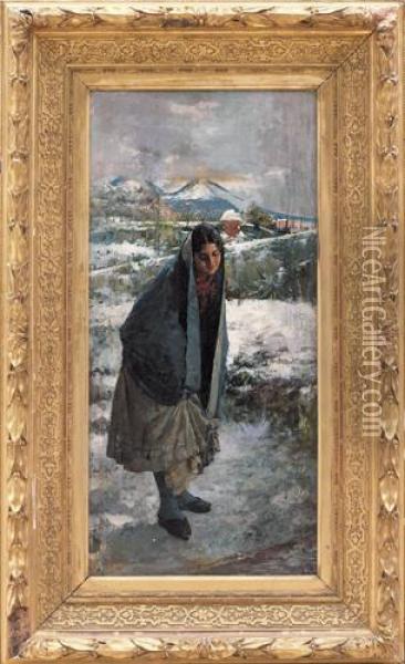 L'inverno Oil Painting - Vincenzo Irolli