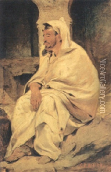 Meditierender Mann Oil Painting - Hans Canon