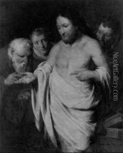 Le Christ Et Les Apotres Oil Painting - Pierre Jean Joseph Verhaghen