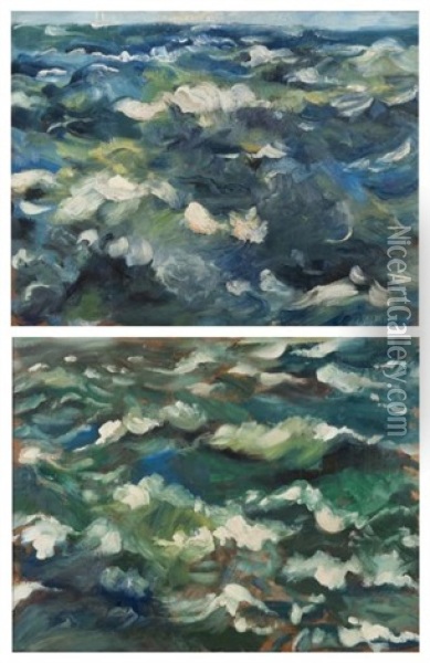 Les Vagues (pair) Oil Painting - Filip Malyavin