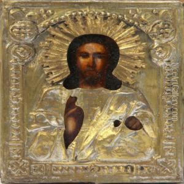 Christ Pantocrator Oil Painting - Jane R. Price