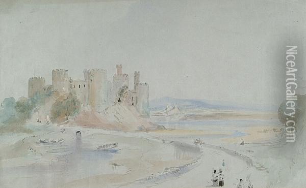 Conway Castle Oil Painting - George Bryant Campion