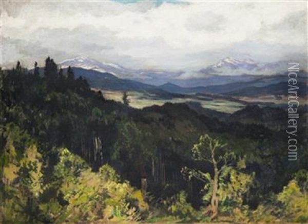 Spring In The Foothills Oil Painting - Gustav Macoun