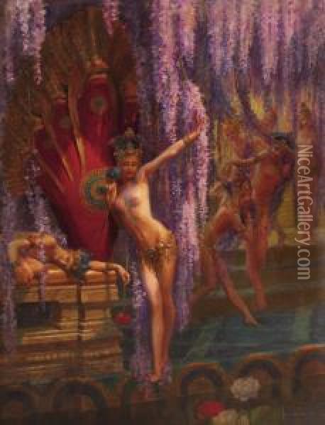 Exotic Dancers Oil Painting - Gaston Bussiere