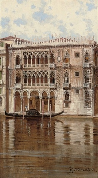 Palazzo Ca D'oro, Venice Oil Painting - Antonietta Brandeis