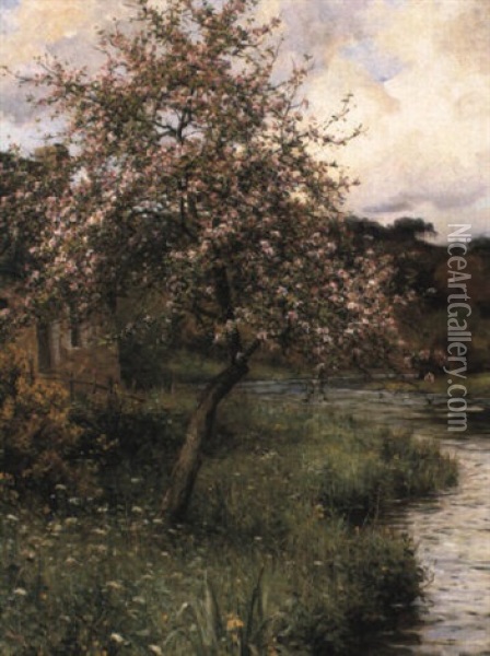 A Blossoming Cherry Tree Oil Painting - Louis Aston Knight