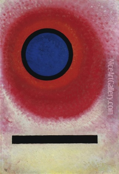 Blauer Kreis No. 2 (cercle Bleu Ii) Oil Painting - Wassily Kandinsky