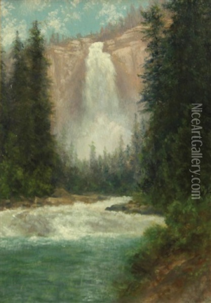 Nevada Falls, Yosemite Oil Painting - Charles Dorman Robinson