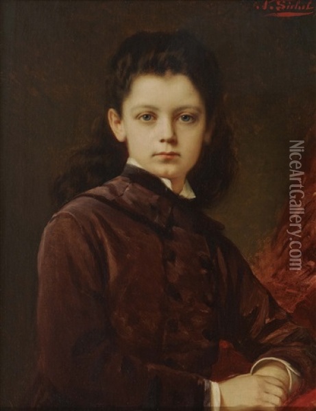 Portrait Of A Young Man Oil Painting - Nathaniel Sichel
