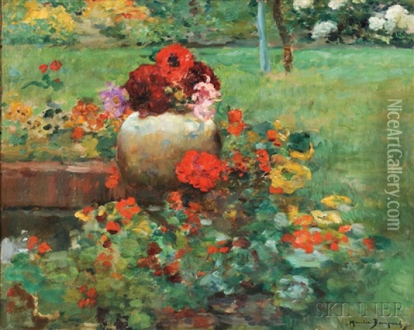 Garden View Oil Painting - Maurice Bompard