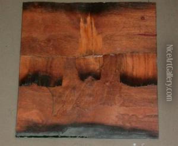 Untitled [wood Construction] Oil Painting - R. Mann