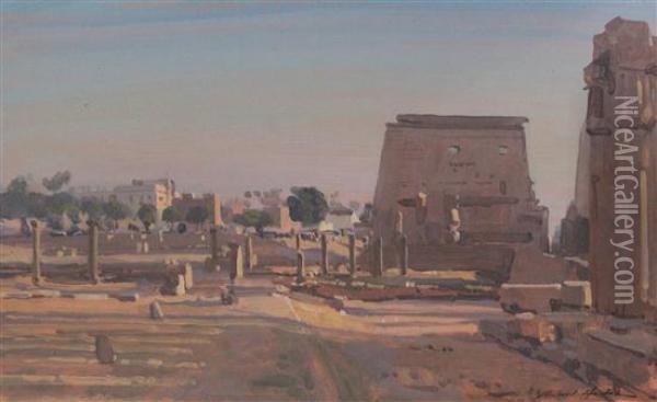 Middle Eastern Ruins Oil Painting - Richard Houston