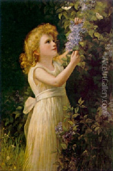 The Scent Of Lilac Oil Painting - John Shirley Fox