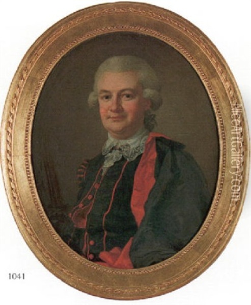 Portratt Av Assessorn Och Ordensbrodern I Par Bricole Karl Jakob Lundstrom Oil Painting - Lorenz Pasch the Younger