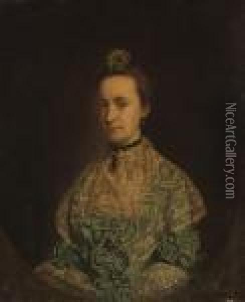 Portrait Of A Lady Oil Painting - Allan Ramsay