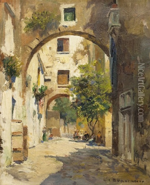 Ze Stare Neapole Oil Painting - Carlo Brancaccio