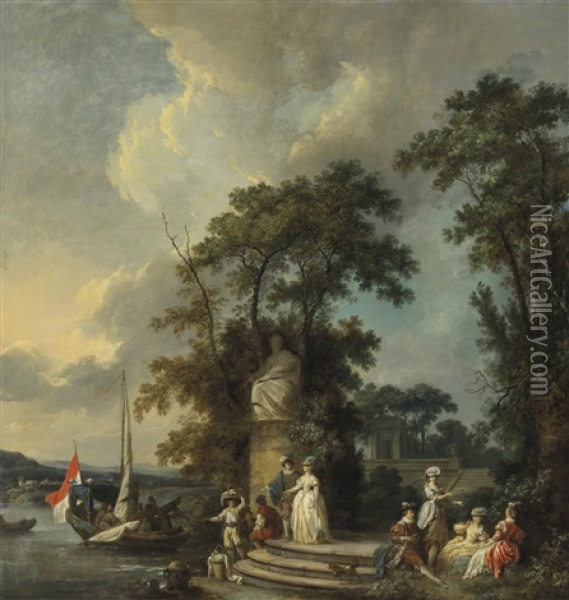 The Embarkation For Cythera Oil Painting - Jean-Baptiste Leprince