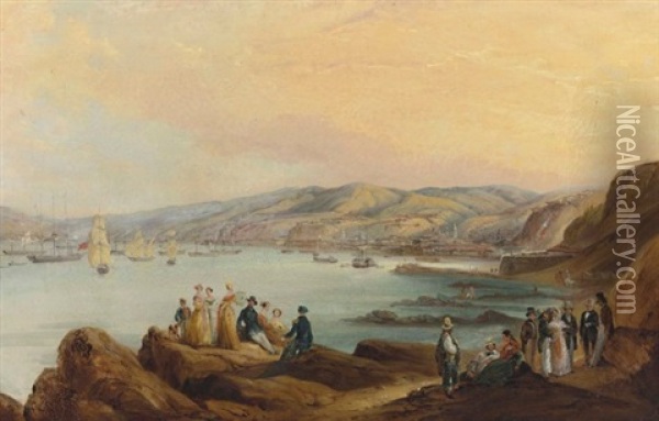 The Beach Of El Membrillo, Valparaiso Oil Painting - Johann Moritz Rugendas
