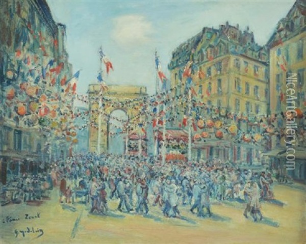 Bastille Day Oil Painting - Gustave Madelain