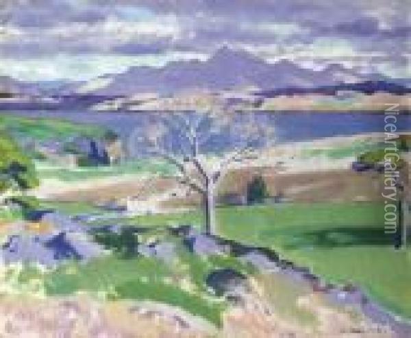 Ben Cruachan From Auchnacraig, Mull Oil Painting - Francis Campbell Boileau Cadell