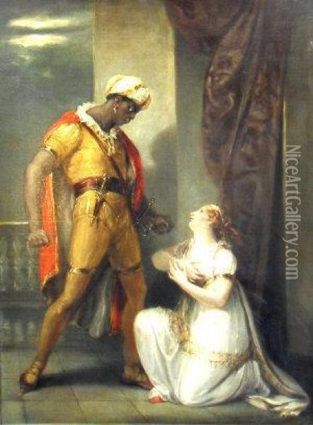 Othello And Desdemona Oil Painting - William Hamilton
