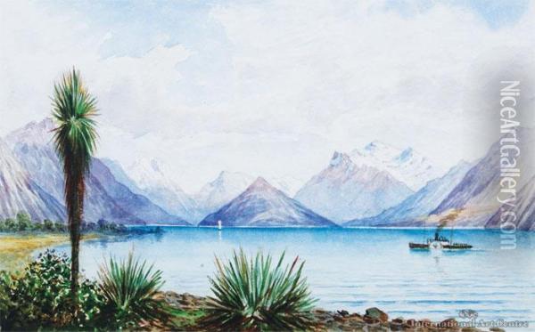 Lake Wakatipu Oil Painting - Thomas Darby Ryan